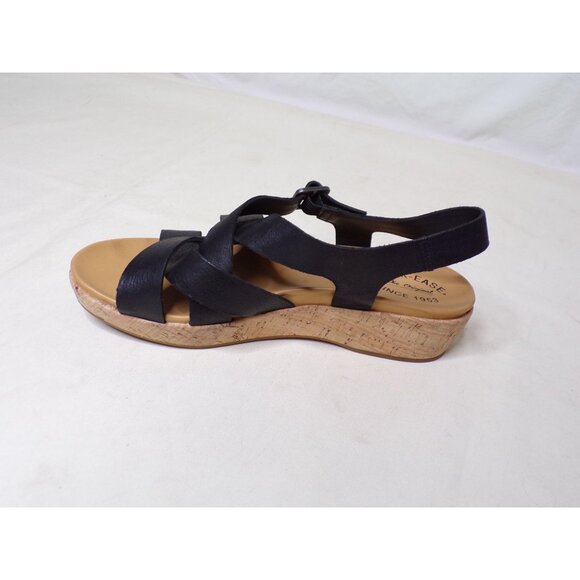 🆕KORK-EASE Caroleigh Black Wedge Sandal Shoe 11 Black - Picture 11 of 13